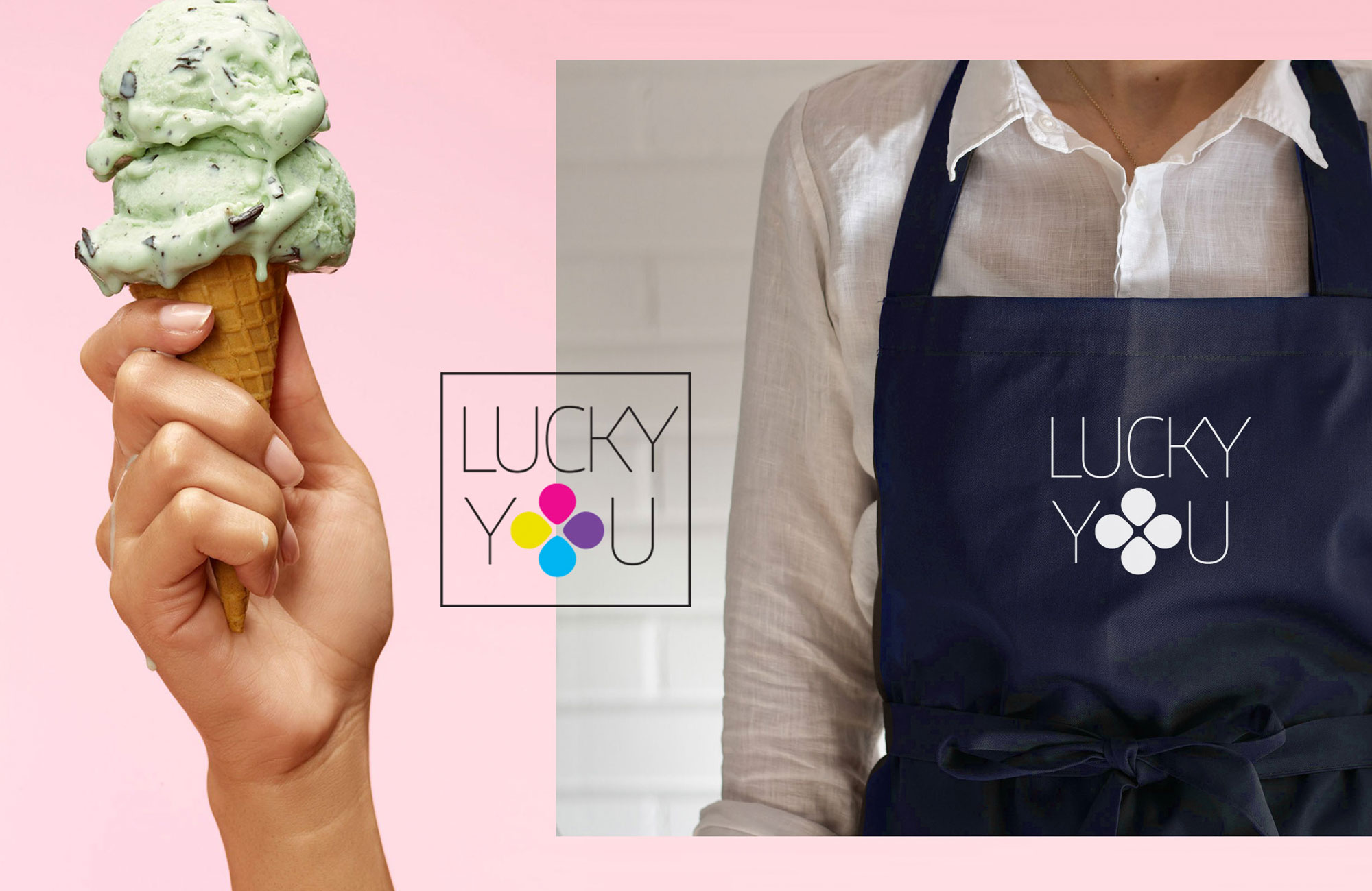 logo-LUCKY-YOU-nail-salons Logo. Brand strategy, visual identity and messaging platform for LUCKY YOU, nail salons.By Color.zone creative agency.