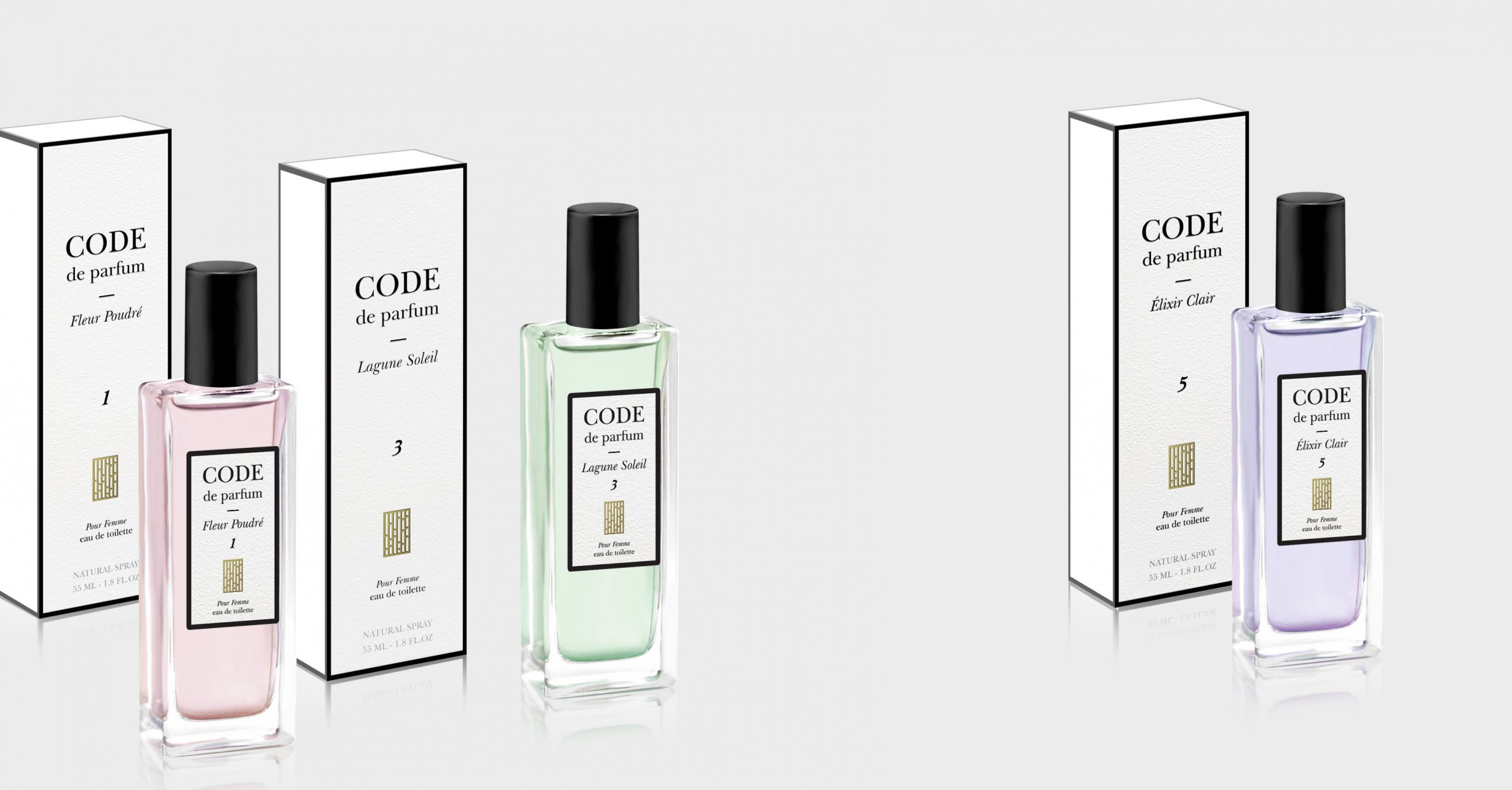 code-de-parfum-packaging-design Code de parfum – fragrances series packaging design. By Color.zone creative agency.