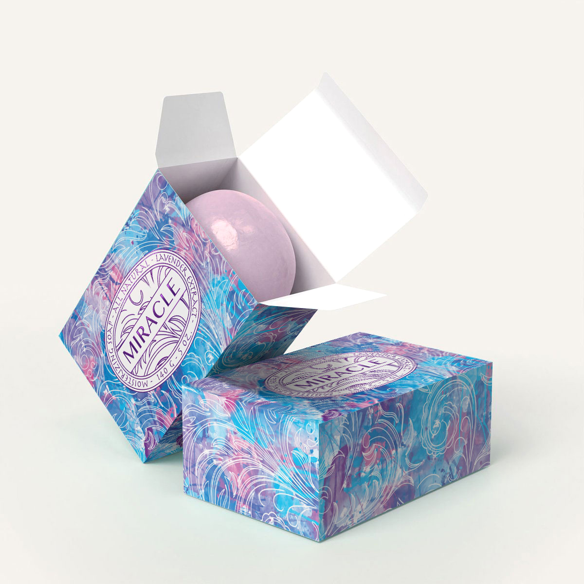 miracle-soap-packaging-design Miracle soap packaging design. By Color.zone creative agency.
